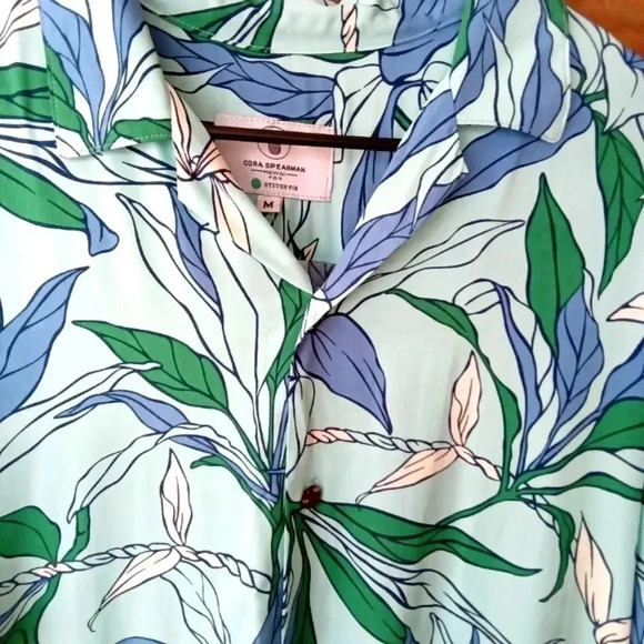 Cora Spearman Hawaiian Camp Shirt Mens M Button Up Tropical Vacation - Picture 2 of 9